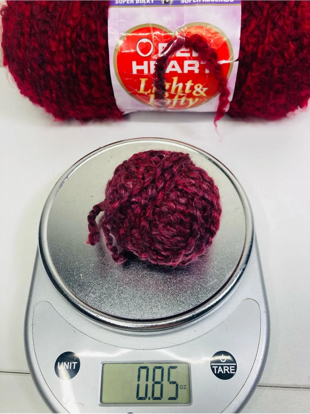 NEW Heart Light & Lofty Super Bulky Yarn in Burgundy